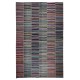 Adjustable Vintage Cotton Rag Rug. Handmade Striped Kilim. Multicolor Large Carpet Adjustable Vintage Cotton Rag Rug. Handmade Striped Kilim. Multicolor Large Carpet