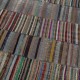 Vintage Turkish Kilim. Adjustable Size. Handmade Cotton Rag Rug. Multicolored Striped Oversize Carpet. Vintage Turkish Kilim. Adjustable Size. Handmade Cotton Rag Rug. Multicolored Striped Oversize Carpet.