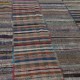 Vintage Turkish Kilim. Adjustable Size. Handmade Cotton Rag Rug. Multicolored Striped Oversize Carpet. Vintage Turkish Kilim. Adjustable Size. Handmade Cotton Rag Rug. Multicolored Striped Oversize Carpet.