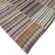 Adjustable Vintage Oversize Rag Rug. Handmade Striped Kilim. Multicolor Cotton Carpet Adjustable Vintage Oversize Rag Rug. Handmade Striped Kilim. Multicolor Cotton Carpet