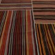 Adjustable Size Vintage Turkish Patchwork Rug, Overize Kilim, Handmade Striped Wool Carpet Adjustable Size Vintage Turkish Patchwork Rug, Overize Kilim, Handmade Striped Wool Carpet