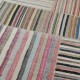Adjustable Vintage Banded Cotton Kilim. Flat-Weave Rag Rug. Colorful Large Carpet Adjustable Vintage Banded Cotton Kilim. Flat-Weave Rag Rug. Colorful Large Carpet