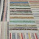 Adjustable Vintage Banded Cotton Kilim. Flat-Weave Rag Rug. Colorful Large Carpet Adjustable Vintage Banded Cotton Kilim. Flat-Weave Rag Rug. Colorful Large Carpet