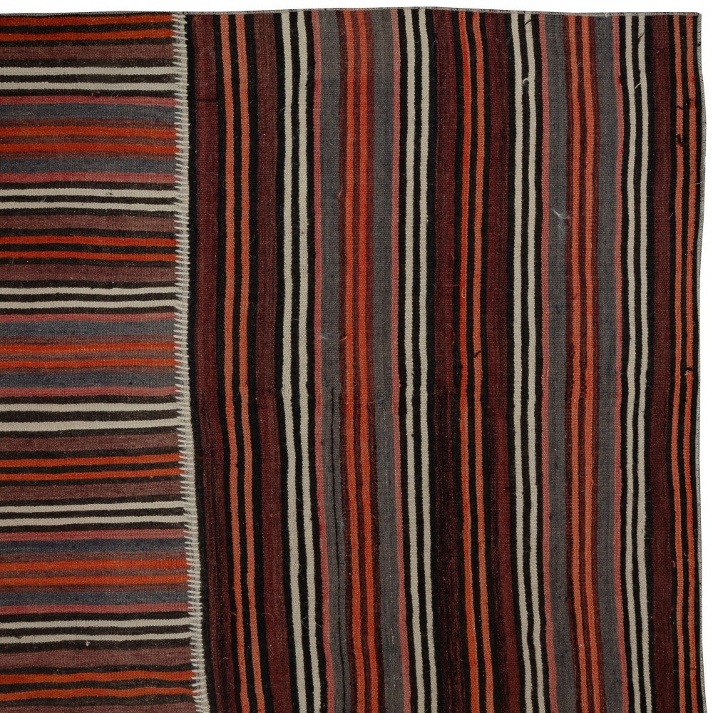 Adjustable Size Vintage Turkish Patchwork Rug, Overize Kilim, Handmade Striped Wool Carpet Adjustable Size Vintage Turkish Patchwork Rug, Overize Kilim, Handmade Striped Wool Carpet