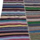 Adjustable Vintage Banded Oversize Kilim. Flat-Weave Rag Rug. Colorful Cotton Carpet Adjustable Vintage Banded Oversize Kilim. Flat-Weave Rag Rug. Colorful Cotton Carpet