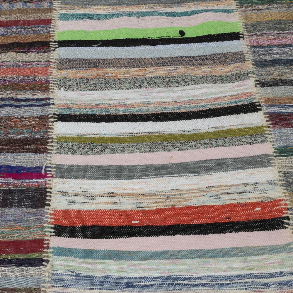 Adjustable Vintage Banded Oversize Kilim. Flat-Weave Rag Rug. Colorful Cotton Carpet Adjustable Vintage Banded Oversize Kilim. Flat-Weave Rag Rug. Colorful Cotton Carpet