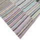 Adjustable Oversize Kilim. Handwoven Cotton Turkish Rag Rug. Vintage Colorful Banded Carpet Adjustable Oversize Kilim. Handwoven Cotton Turkish Rag Rug. Vintage Colorful Banded Carpet
