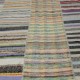 Adjustable Oversize Kilim. Handwoven Cotton Turkish Rag Rug. Vintage Colorful Banded Carpet Adjustable Oversize Kilim. Handwoven Cotton Turkish Rag Rug. Vintage Colorful Banded Carpet
