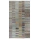 Adjustable Oversize Kilim. Handwoven Cotton Turkish Rag Rug. Vintage Colorful Banded Carpet Adjustable Oversize Kilim. Handwoven Cotton Turkish Rag Rug. Vintage Colorful Banded Carpet