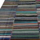 Colorful Oversize Carpet. Vintage Turkish Handwoven Cotton Rag Rug. Adjustable Size