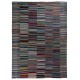 Colorful Oversize Carpet. Vintage Turkish Handwoven Cotton Rag Rug. Adjustable Size