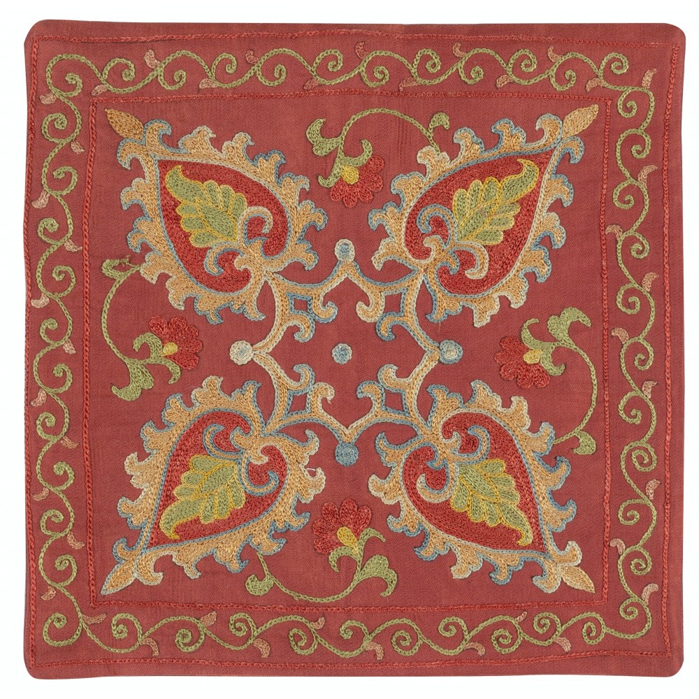 All Silk Cushion Cover. Traditional Toss Pillow. Embroidered Accent Pillow. All Silk Cushion Cover. Traditional Toss Pillow. Embroidered Accent Pillow.