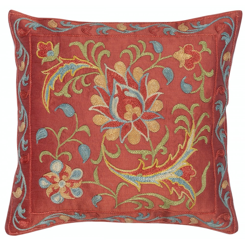All Silk Cushion Cover. Traditional Toss Pillow. Embroidered Accent Pillow. All Silk Cushion Cover. Traditional Toss Pillow. Embroidered Accent Pillow.