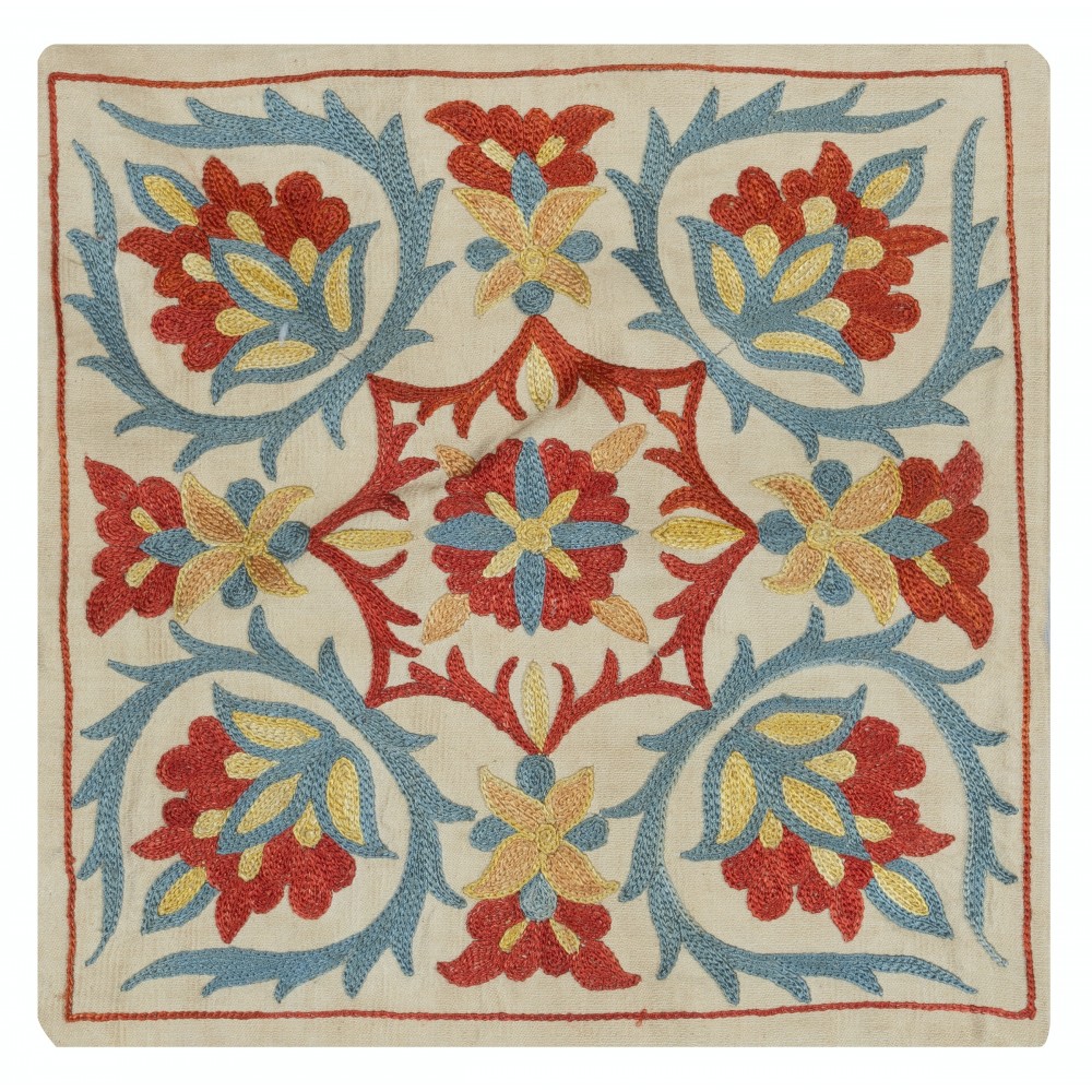 Embroidered All Silk Toss Pillow Cover. Traditional Cushion. Suzani Pillowcase Embroidered All Silk Toss Pillow Cover. Traditional Cushion. Suzani Pillowcase