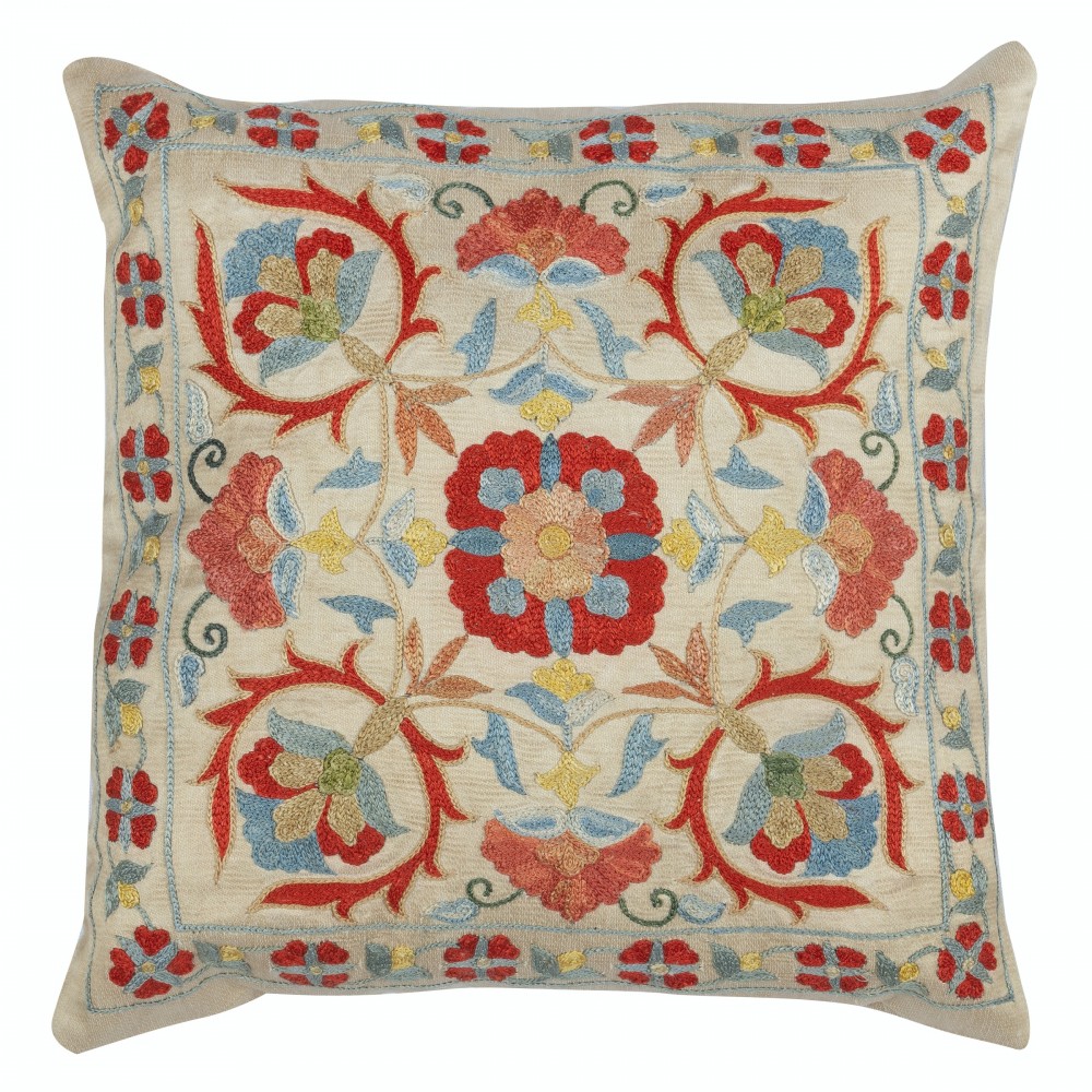 100% Silk Accent Pillow Cover. Traditional Throw Pillow. Hand Embroidered Pillowcase 100% Silk Accent Pillow Cover. Traditional Throw Pillow. Hand Embroidered Pillowcase