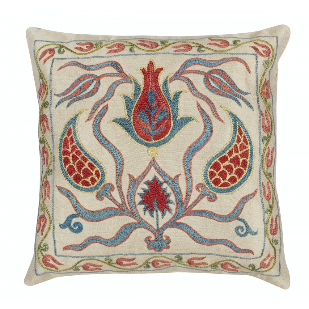 100% Silk Cushion Cover. Traditional Throw Pillow. Embroidered Accent Pillow 100% Silk Cushion Cover. Traditional Throw Pillow. Embroidered Accent Pillow
