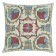 100% Silk Accent Pillow Cover. Traditional Throw Pillow. Embroidered Toss Pillow