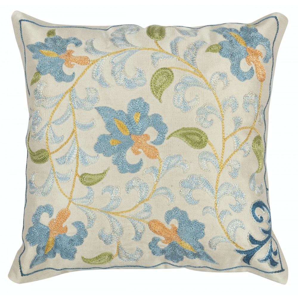 100% Silk Accent Pillow Cover. Traditional Cushion Cover. Hand Embroidered Pillowcase 100% Silk Accent Pillow Cover. Traditional Cushion Cover. Hand Embroidered Pillowcase