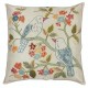 Embroidered 100% Silk Cushion Cover. Traditional Accent Pillow. Decorative Throw Pillow