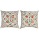 SET OF 2 - 100% Silk Cushion Covers. Embroidered Accent Pillows. Traditional Throw Pillows SET OF 2 - 100% Silk Cushion Covers. Embroidered Accent Pillows. Traditional Throw Pillows