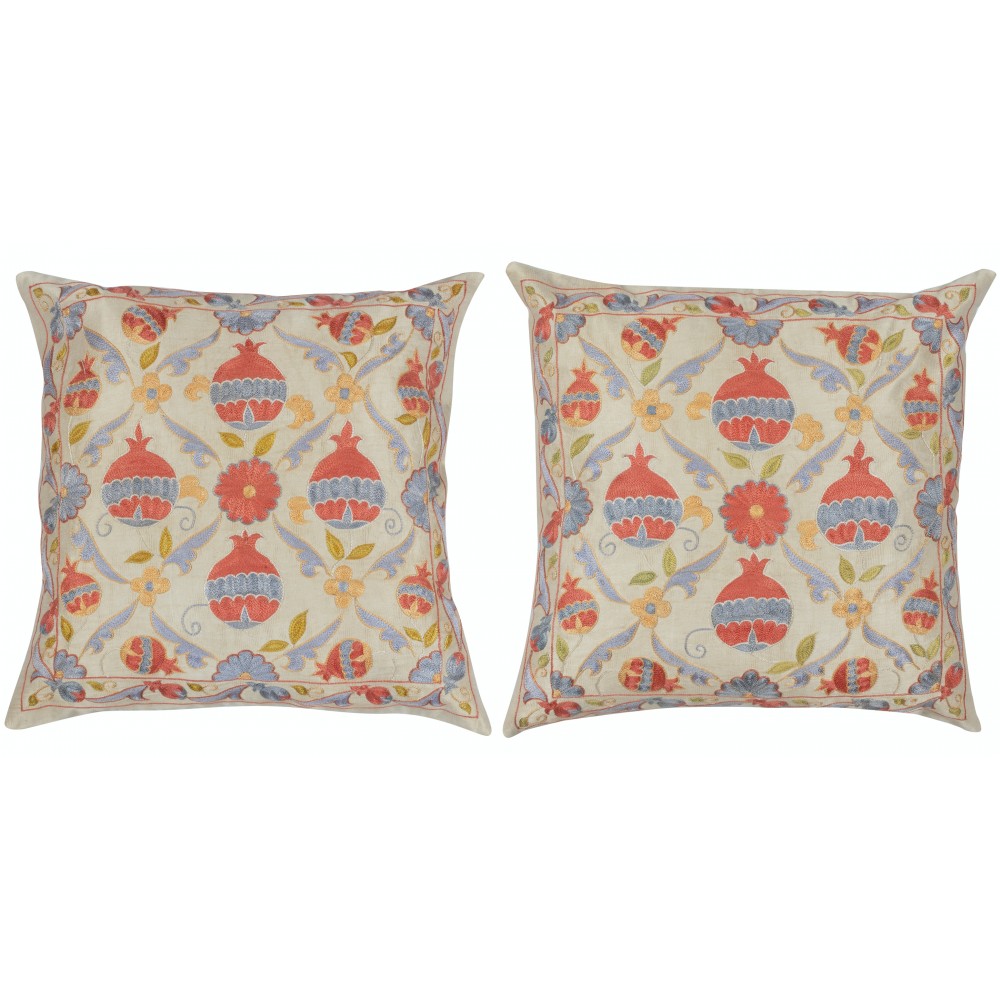 SET OF 2 - 100% Silk Accent Pillow Covers. Embroidered Cushions. Handmade Throw Pillows. Traditional Toss Pillows SET OF 2 - 100% Silk Accent Pillow Covers. Embroidered Cushions. Handmade Throw Pillows. Traditional Toss Pillows