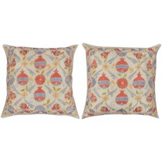 SET OF 2 - 100% Silk Accent Pillow Covers. Embroidered Cushions. Handmade Throw Pillows. Traditional Toss Pillows