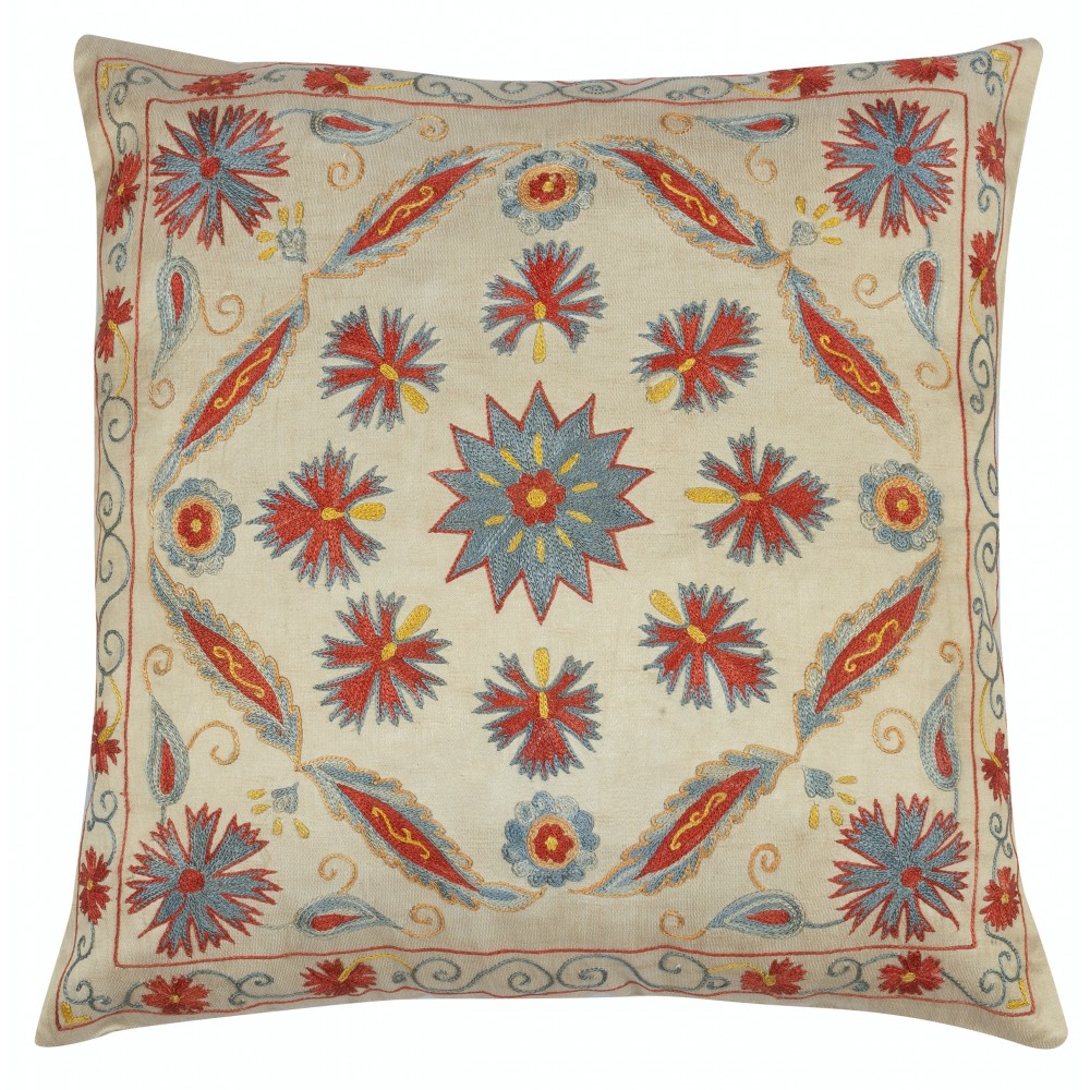 SET OF 2 - Embroidered 100% Silk Cushion Covers. Handmade Accent Pillows. Traditional Throw Pillows SET OF 2 - Embroidered 100% Silk Cushion Covers. Handmade Accent Pillows. Traditional Throw Pillows