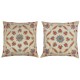 SET OF 2 - Embroidered 100% Silk Cushion Covers. Handmade Accent Pillows. Traditional Throw Pillows SET OF 2 - Embroidered 100% Silk Cushion Covers. Handmade Accent Pillows. Traditional Throw Pillows