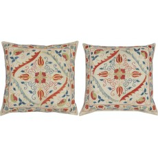 SET OF 2 - All Silk Accent Pillow Covers. A pair of Cushion Covers. Handmade Throw Pillows