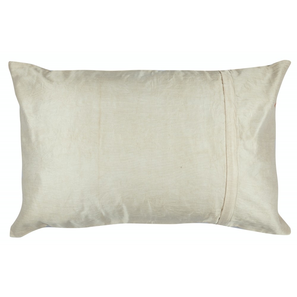 100% Silk Embroidered Lumbar Pillow Cover. Traditional Accent Pillow. Uzbek Cushion Cover 100% Silk Embroidered Lumbar Pillow Cover. Traditional Accent Pillow. Uzbek Cushion Cover