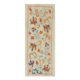 Traditional Embroidered 100% Silk Wall Hanging. Boho Wall Decor