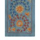 100% Silk Wall Hanging. Wall Decor. Blue Traditional Embroidered Tapestry 100% Silk Wall Hanging. Wall Decor. Blue Traditional Embroidered Tapestry