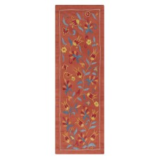 Embroidered 100% Silk Wall Hanging. Red Traditional Tapestry