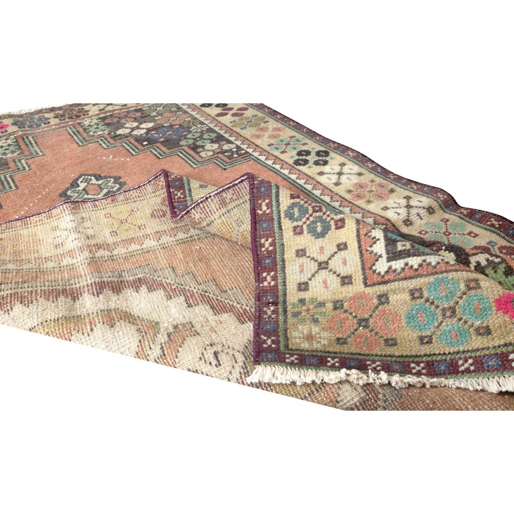 Vintage Oriental Rug, Handmade Tribal Style Wool Carpet