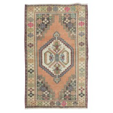 Vintage Oriental Rug, Handmade Tribal Style Wool Carpet
