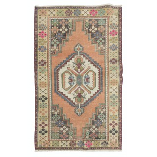 Vintage Oriental Rug, Handmade Tribal Style Wool Carpet