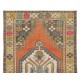 Hand Knotted Turkish Oriental Style Rug, Vintage Carpet Made of Wool