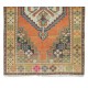 Hand Knotted Turkish Oriental Style Rug, Vintage Carpet Made of Wool