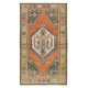 Hand Knotted Turkish Oriental Style Rug, Vintage Carpet Made of Wool