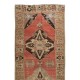 Traditional Vintage Turkish Karapinar Runner Rug for Hallway Decor. 100% Wool