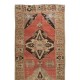 Traditional Hand Knotted Vintage Turkish Runner Rug for Hallway Decor, Circa 1960