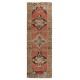 Traditional Vintage Turkish Karapinar Runner Rug for Hallway Decor. 100% Wool