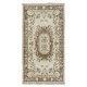 Vintage Hand-Knotted Aubusson-Inspired Turkish Wool Rug