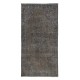 Hand Knotted Vintage Turkish Wool Rug Over-Dyed in Brown. Modern Exclusive Carpet