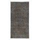 Hand Knotted Vintage Turkish Wool Rug Over-Dyed in Brown. Modern Exclusive Carpet