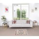 Hand Knotted Turkish Rug, Square Geometric Pattern Small Carpet, 100% Wool