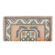 Hand Knotted Turkish Rug, Square Geometric Pattern Small Carpet, 100% Wool