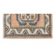 Hand Knotted Turkish Rug, Square Geometric Pattern Small Carpet, 100% Wool