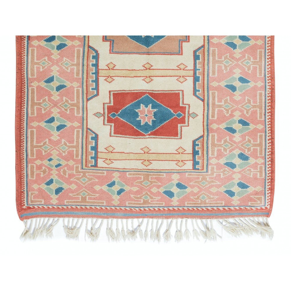 Handmade Central Anatolian Accent Rug, 100% Wool