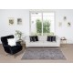 Modern Handmade Turkish Wool Area Rug Over-Dyed in Gray